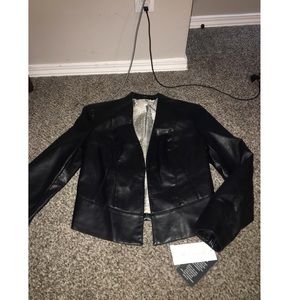 Black leather jacket